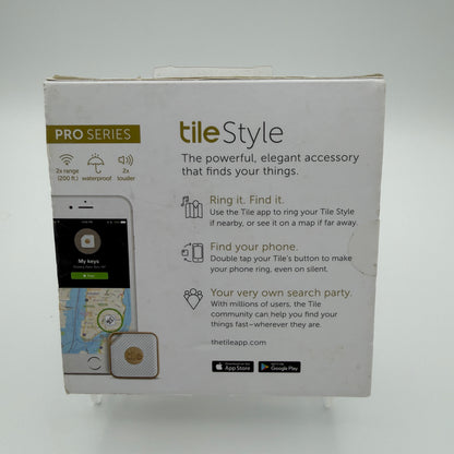 Tile Pro Series Bluetooth Tracker Finder White and Gold New In Box