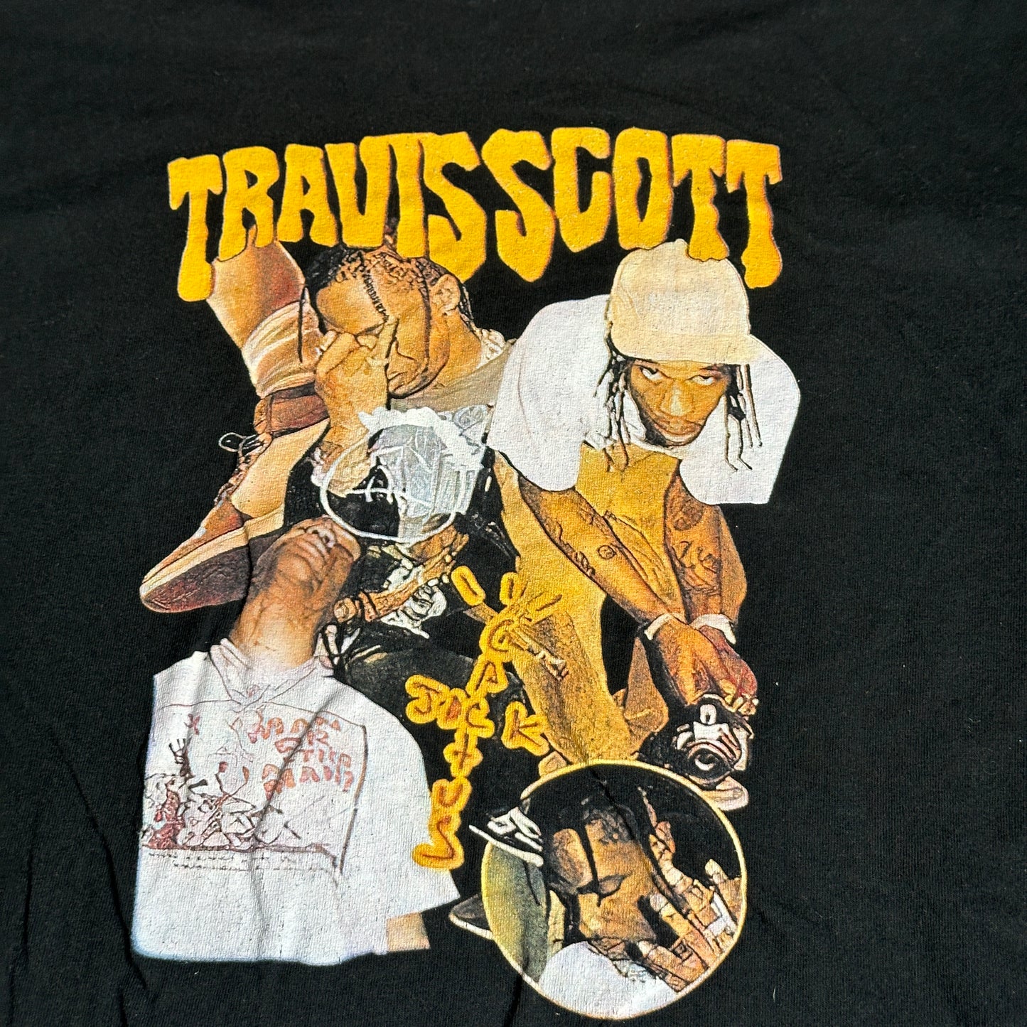 Travis Scott Rap Tee Size Medium Black