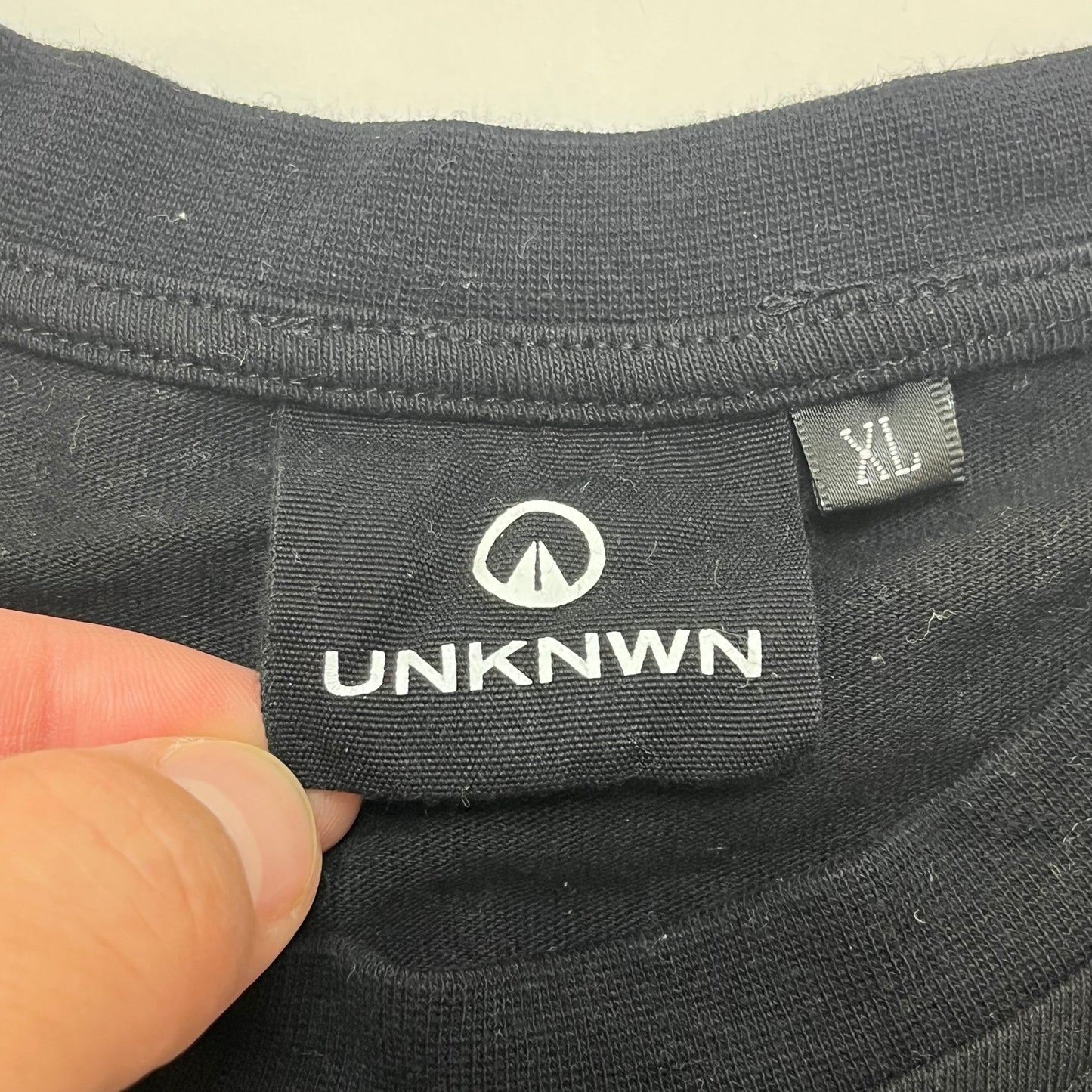 UNKNWN Mens Logo Hoop Shirt XL Black Used