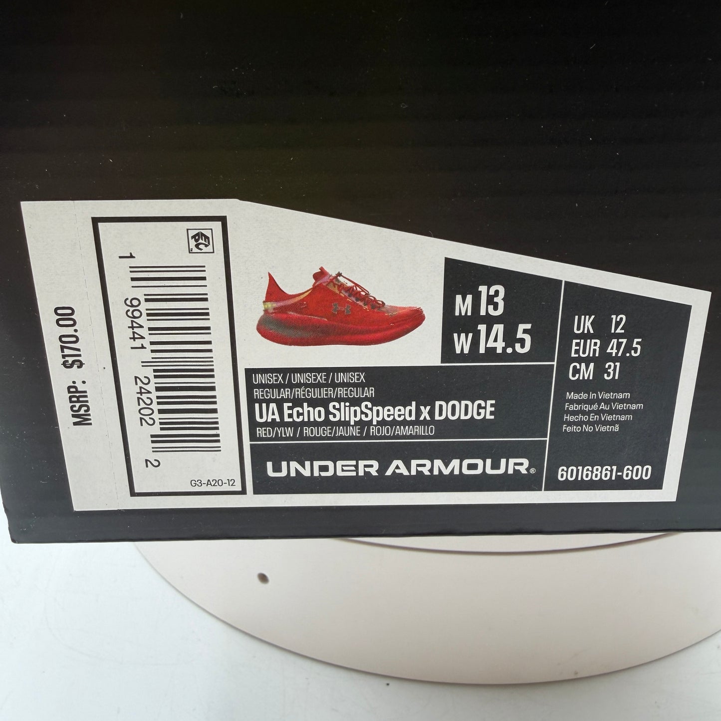 Under Armour Echo SlipSpeed x Dodge Hellcat Men's Sneakers - Size 13