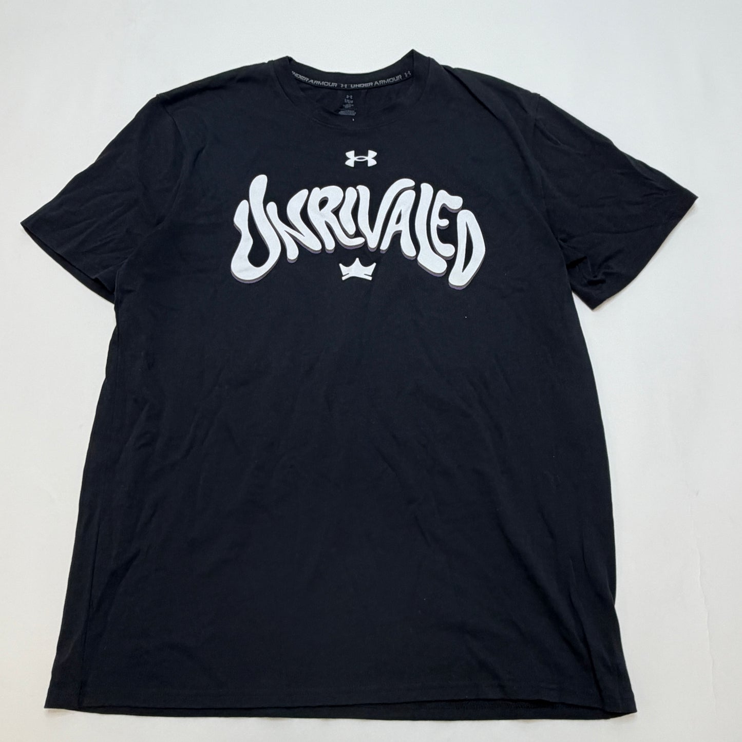 Under Armour Round21 Unrivaled Men's Black Graphic Basketball T-Shirt, Size L