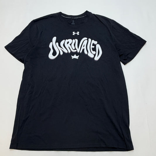 Under Armour Round21 Unrivaled Men's Black Graphic Basketball T-Shirt, Size L