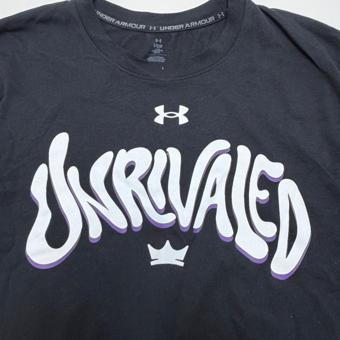 Under Armour Round21 Unrivaled Men's Black Graphic Basketball T-Shirt, Size L