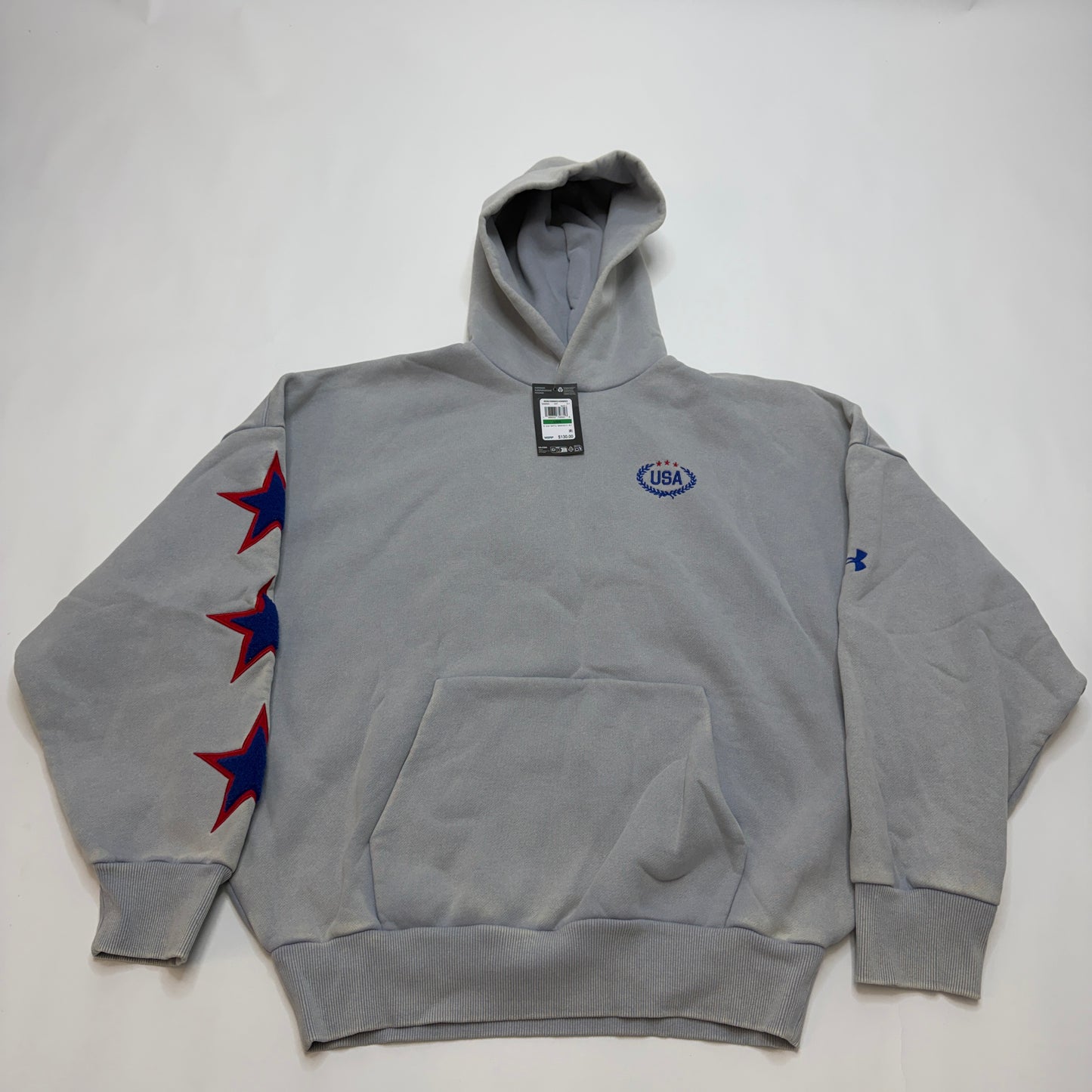 Under Armour Men's Oversized Heavyweight Fleece Hoodie, Size L, Gray, NWT