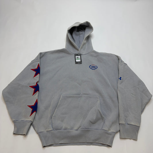 Under Armour Men's Oversized Heavyweight Fleece Hoodie, Size L, Gray, NWT