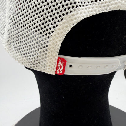 Under Armour USA Men's Trucker Hat Snapback - White, OSFM Adjustable