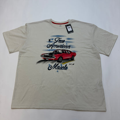 Under Armour x Dodge True American Muscle Tee Men's Size L Cream Hellcat Airbrush