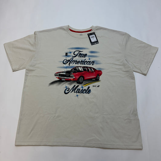 Under Armour x Dodge True American Muscle Tee Men's Size L Cream Hellcat Airbrush