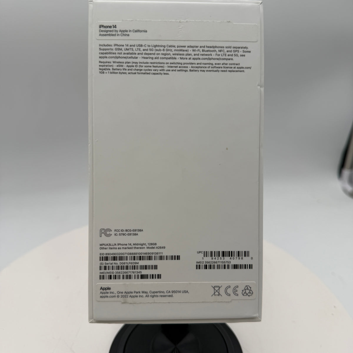 Unlocked Apple iPhone 14 128GB Black READ