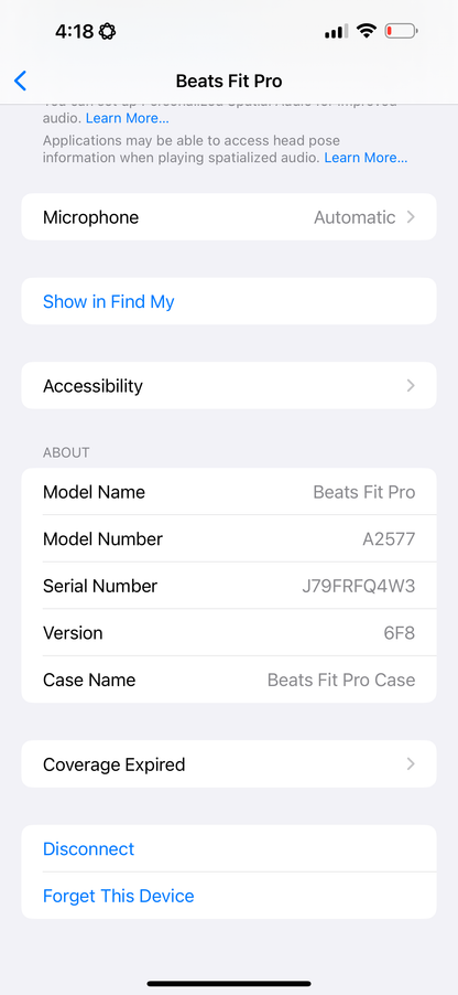 Used Beats Fit Pro A2557 Sage Gray True Wireless Noise Cancelling Earbuds with Case - Free Shipping**