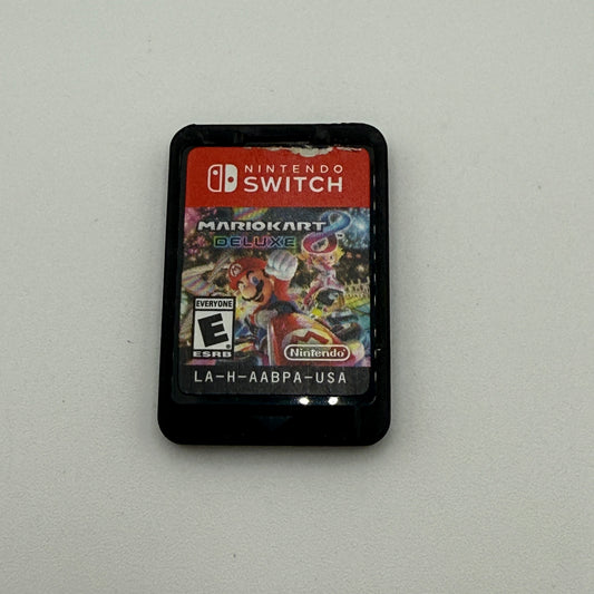 Used Nintendo Switch Mario Kart 8 Deluxe - Fair Condition w/ Joycon Racing Wheels, Free Shipping