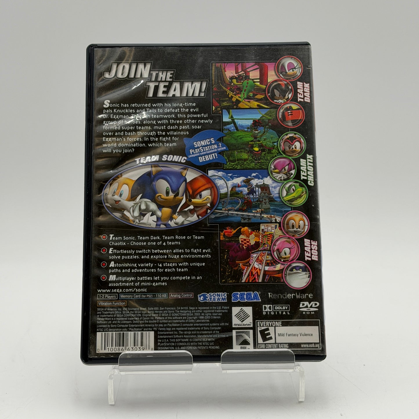 onic Heroes for Playstation 2 With Box