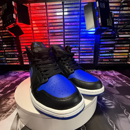 VNDS Air Jordan 1 Mid Black/Hyper Royal-White 654724-088 Size 12