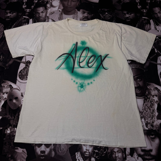 Vintage 80's Airbrushed Tee SZ Medium Sing Stitch United Sports Tag