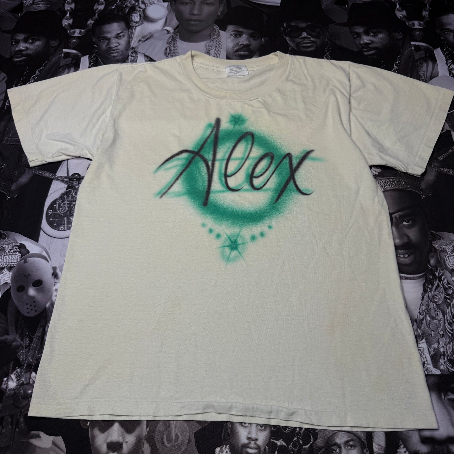 Vintage 80's Airbrushed Tee SZ Medium Sing Stitch United Sports Tag