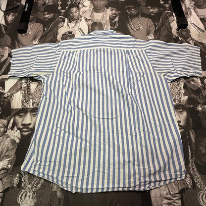 Vintage 90's Nautica Ocean Racing Series Embroidered Pocket Oversized Half Sleeve Button up SZ L