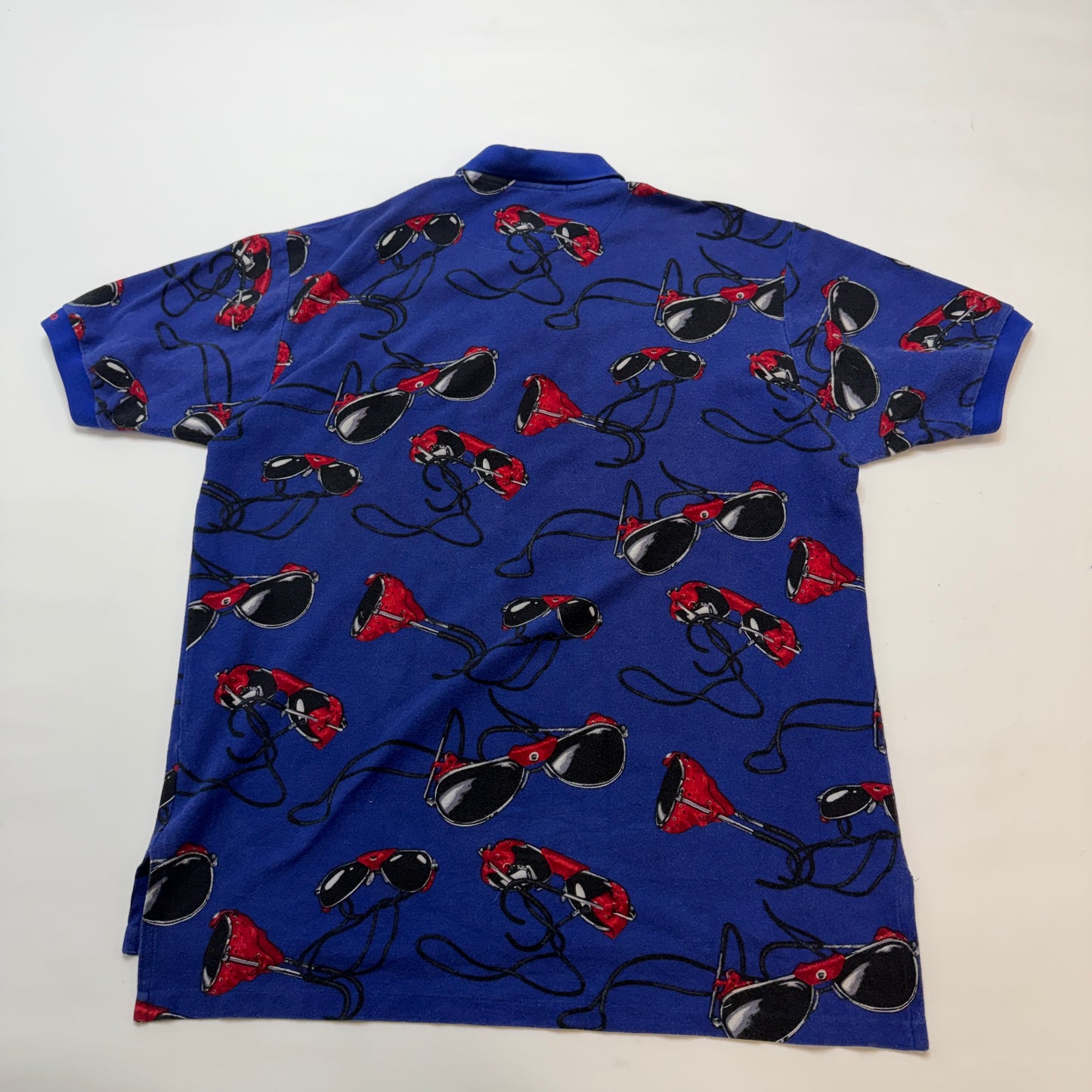 Polo Ralph Lauren Vintage 90's Polo Sport Aviator Shirt Mens L Blue