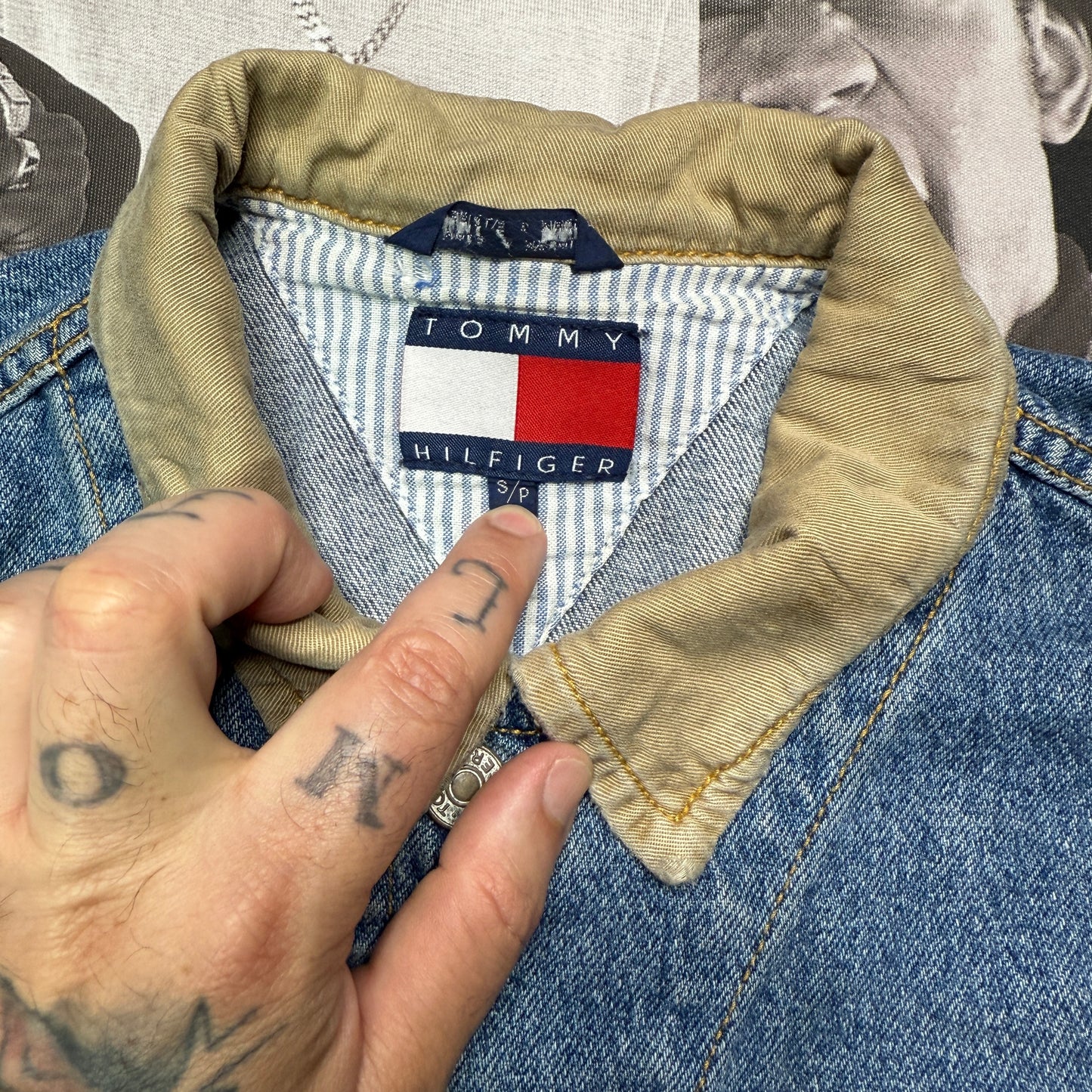 Vintage 90's Tommy Hilfiger Denim Jean Jacket Size Small
