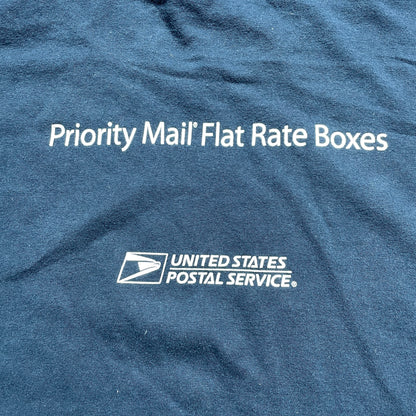 Vintage 90's USPS Postal Post Office Mail man Tee  Navy Blue