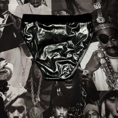 RARE Vintage 90's Versace V2 Classic Mens Metallic Silver Briefs Underwear sz XL