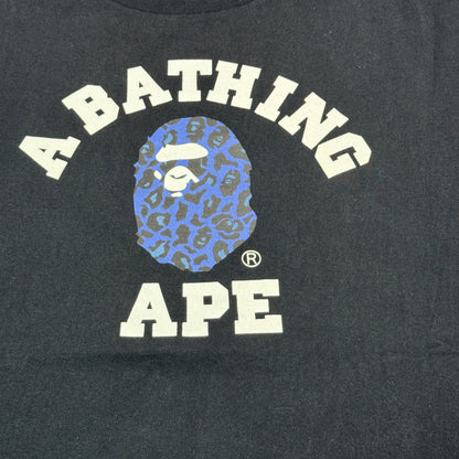 Vintage BAPE Leopard Camo College Tee SZ XXL A Bathing Ape
