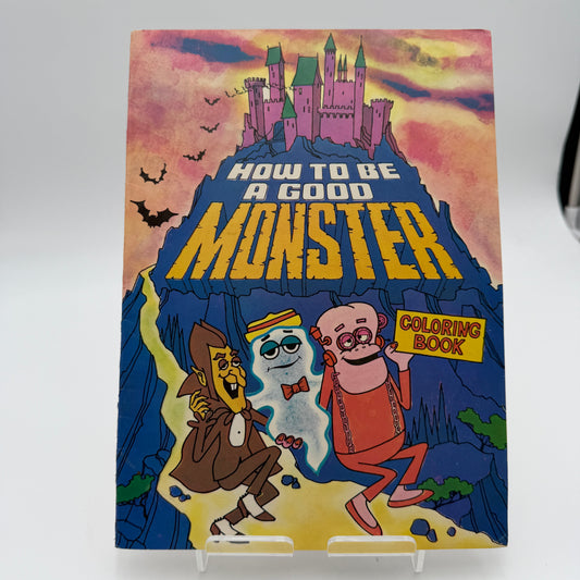 Vintage How To Be A Good Monster Coloring Book General Mills Monsters 1970's RARE Comic
