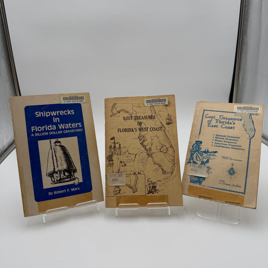 Vintage Lot of South West Florida Treasure Hunting Books Multi-Colored Used