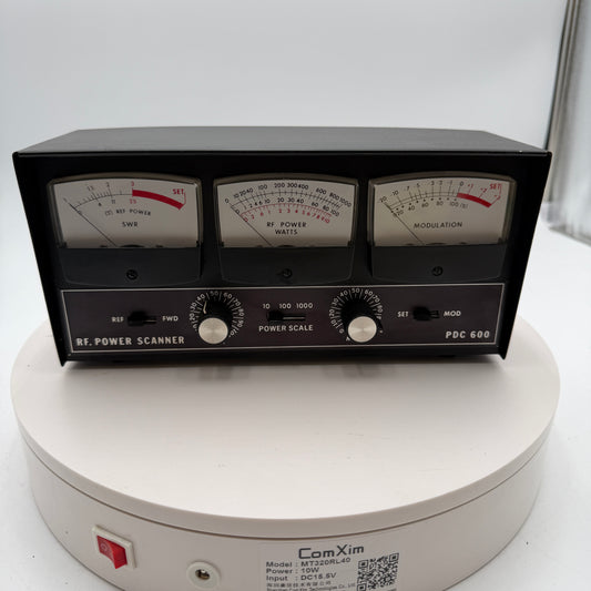 Vintage PDC 600 RF Analog Power Scanner - Black Modulation SWR Meter Untested