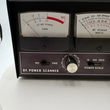 Vintage PDC 600 RF Analog Power Scanner - Black Modulation SWR Meter Untested