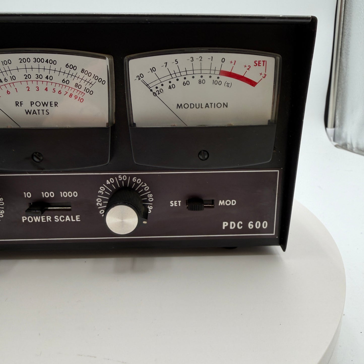 Vintage PDC 600 RF Analog Power Scanner - Black Modulation SWR Meter Untested