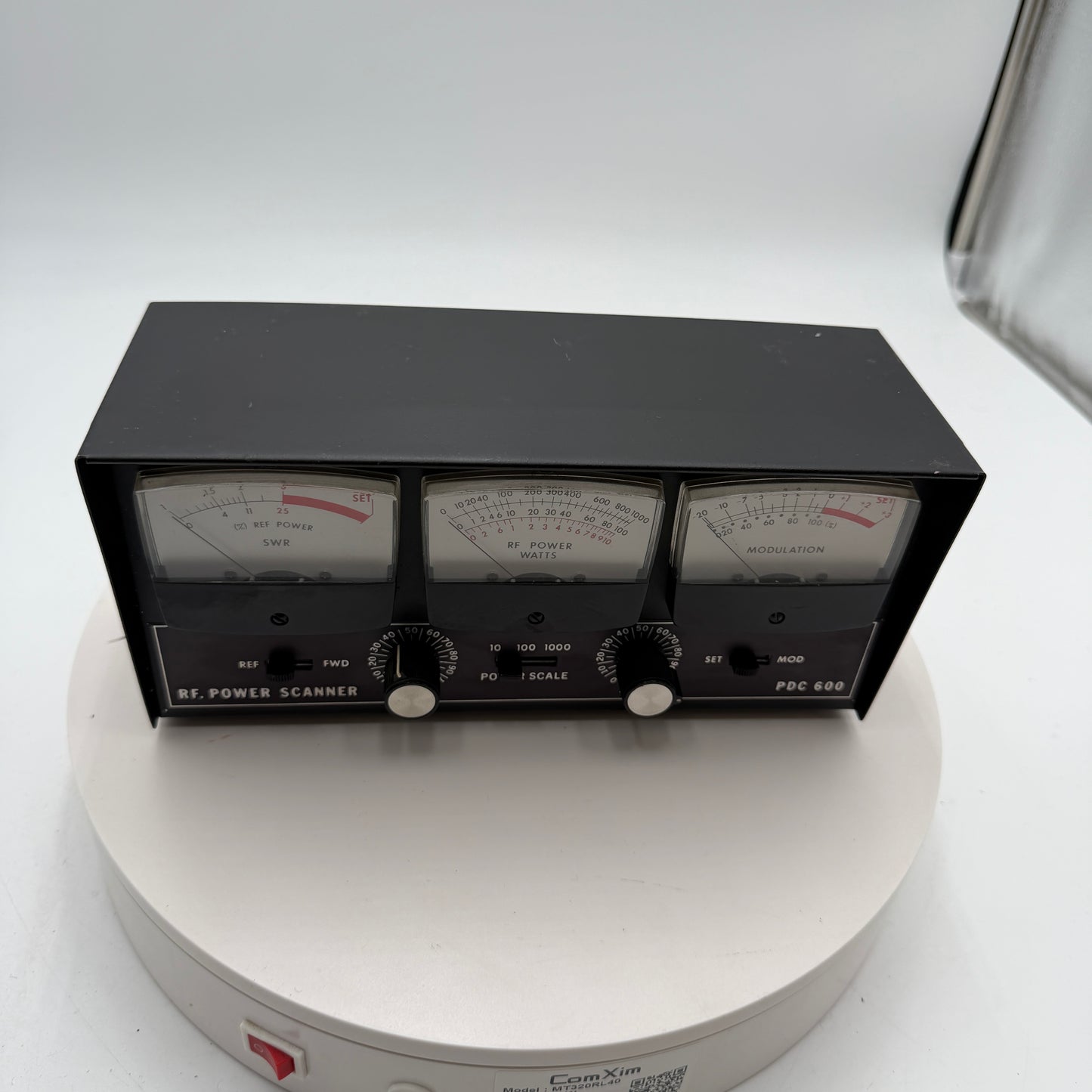 Vintage PDC 600 RF Analog Power Scanner - Black Modulation SWR Meter Untested