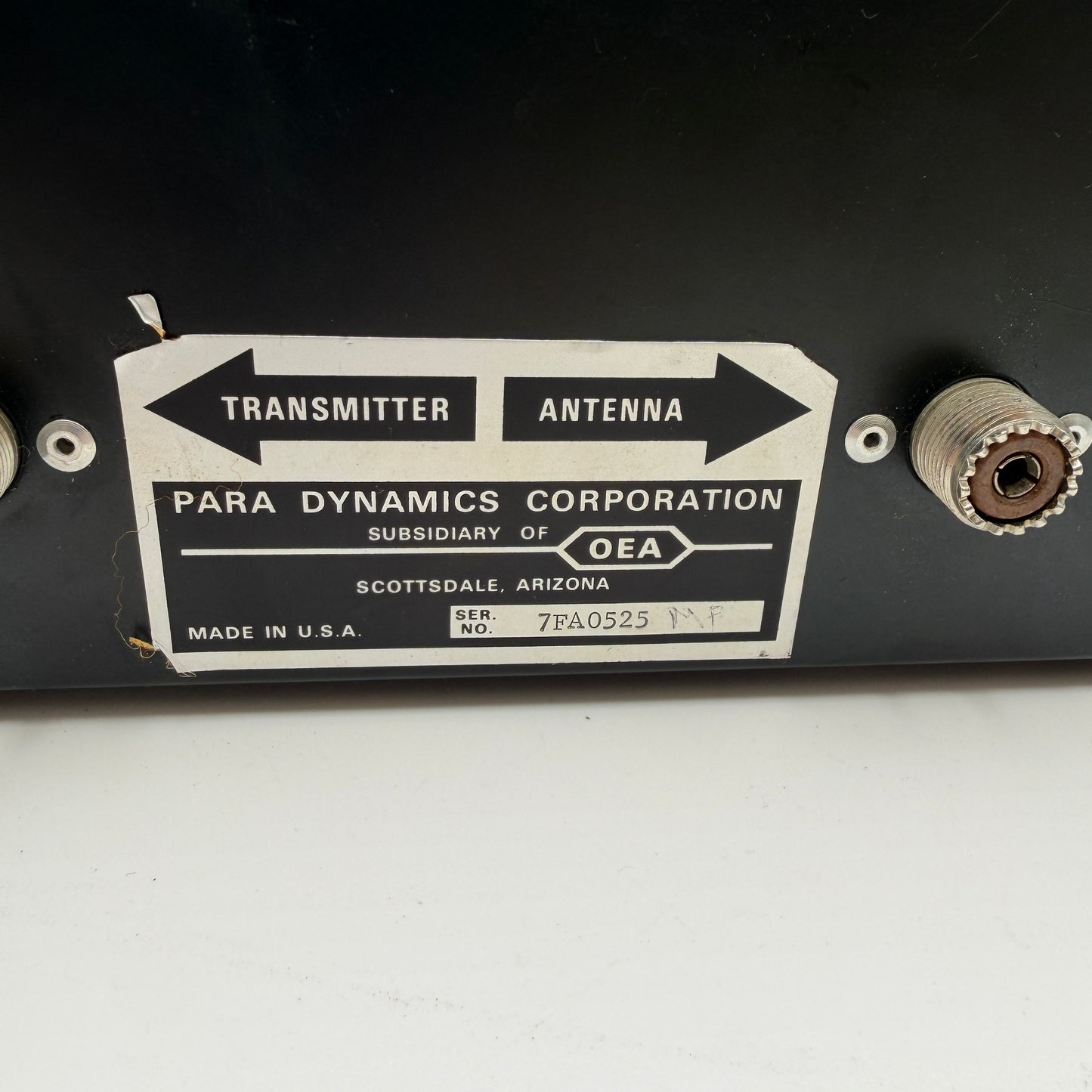 Vintage PDC 600 RF Analog Power Scanner - Black Modulation SWR Meter Untested