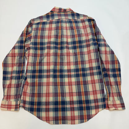 Vintage Polo Ralph Lauren Custom Fit Plaid Shirt Size L Blue