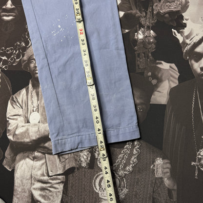 Vintage Polo Ralph Lauren Naval Tailors Blue Faded Cotton Chino Pants 38x32