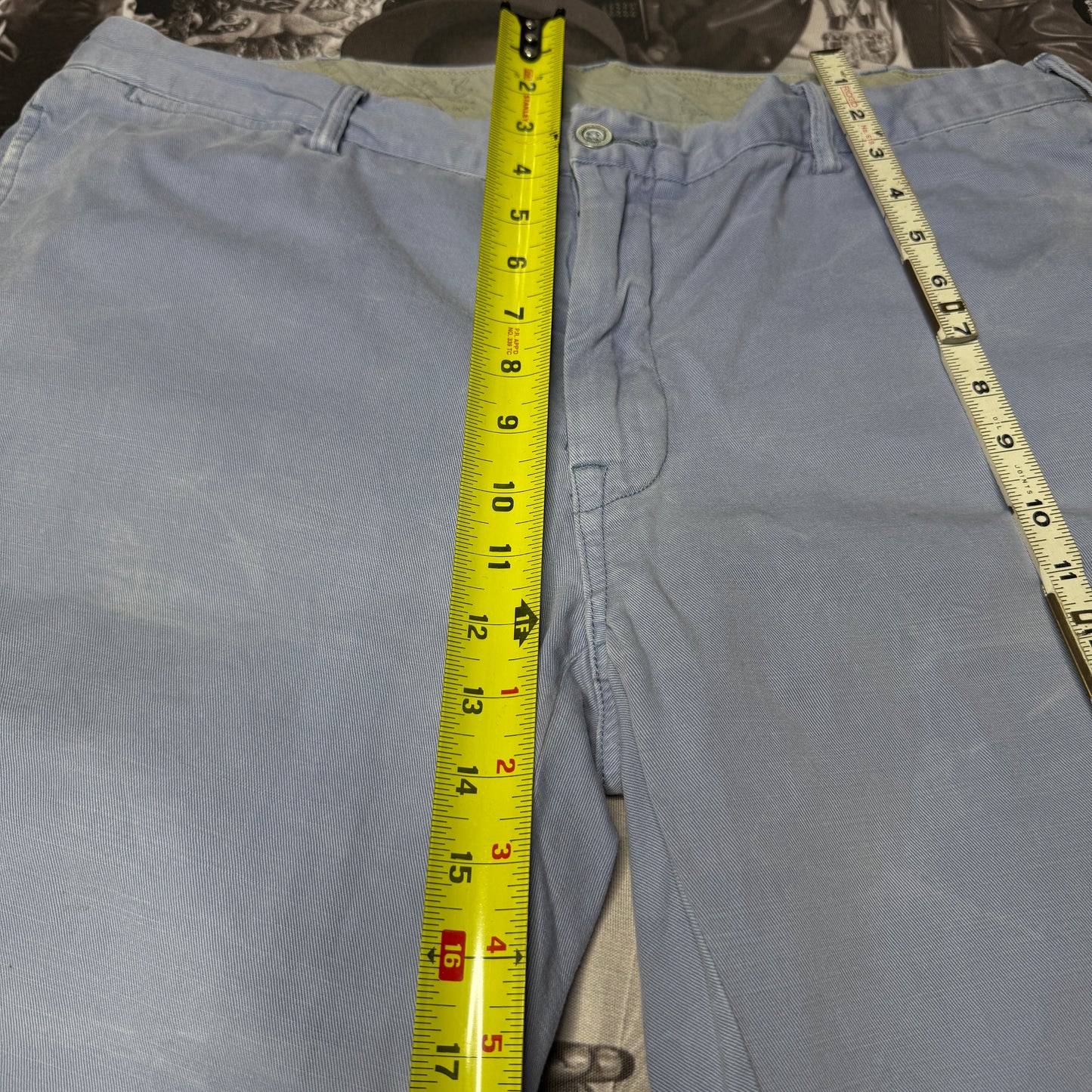 Vintage Polo Ralph Lauren Naval Tailors Blue Faded Cotton Chino Pants 38x32