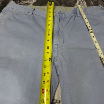 Vintage Polo Ralph Lauren Naval Tailors Blue Faded Cotton Chino Pants 38x32
