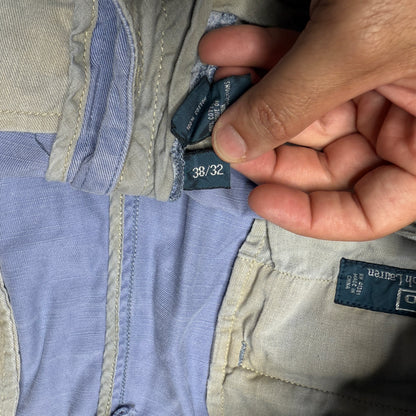 Vintage Polo Ralph Lauren Naval Tailors Blue Faded Cotton Chino Pants 38x32
