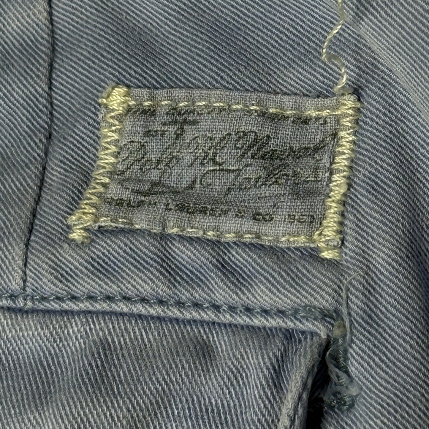 Vintage Polo Ralph Lauren Naval Tailors Blue Faded Cotton Chino Pants 38x32