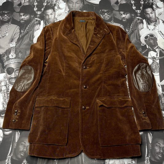 Vintage 90's Ralph Lauren Corduroy Blazer With Elbow Patches Size Medium
