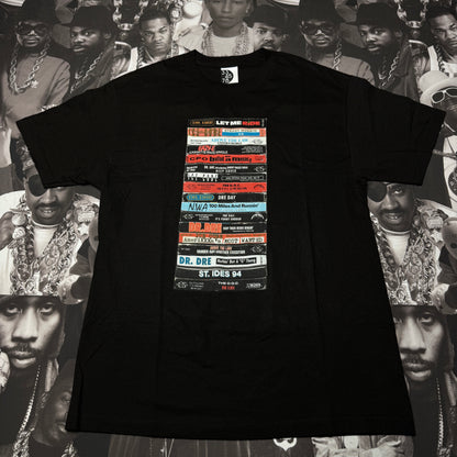 Vintage West Coast Hip Hop Cassette Tee Large Black by 33 45 78