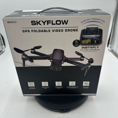 Vivitar Skyflow GPS Foldable 4K Video Drone - Black