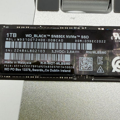 WD Western Digital SN850X 1TB M.2 NVMe Gen 4 SSD - Black