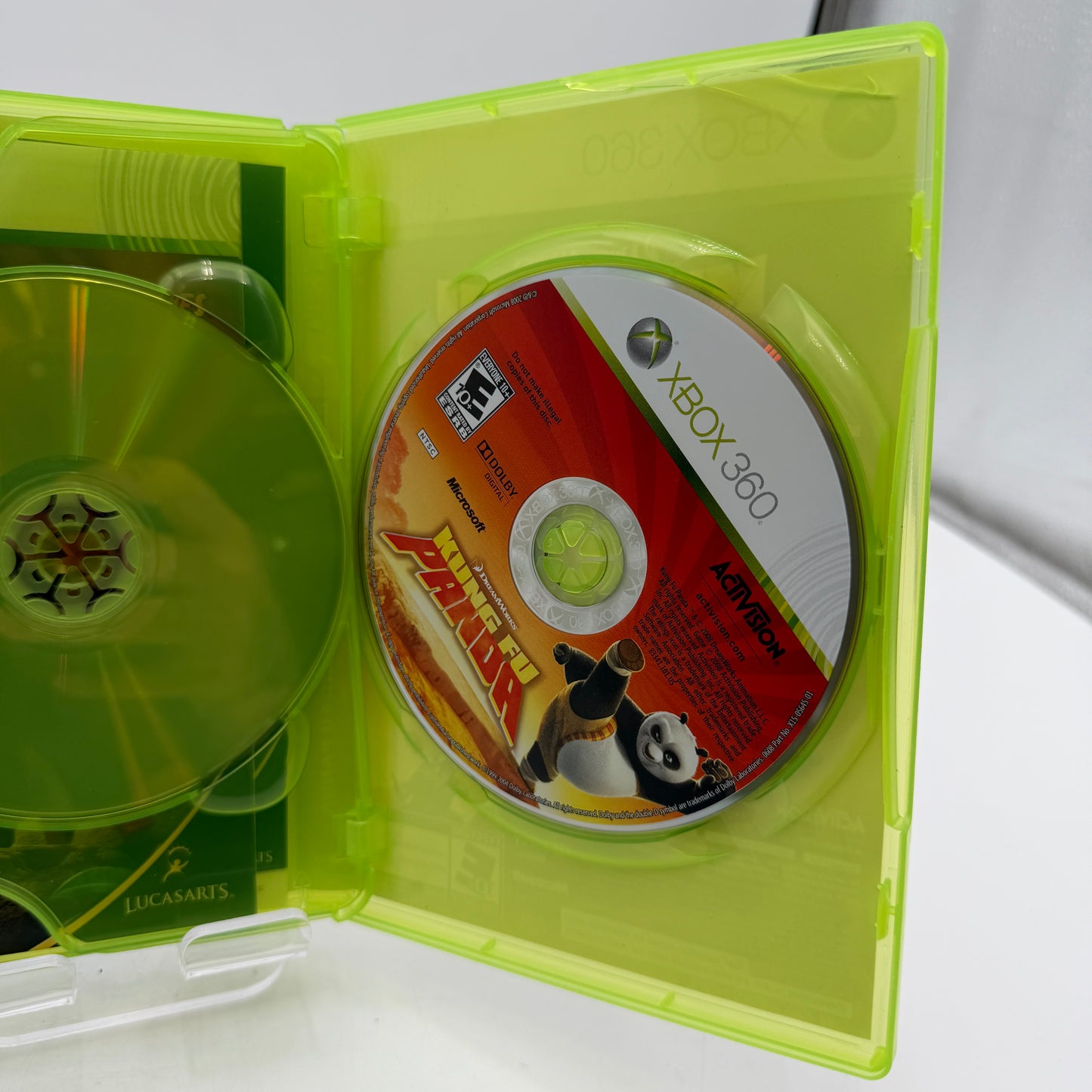 Xbox 360 LEGO Indiana Jones and Kung Fu Panda Combo Game With Box
