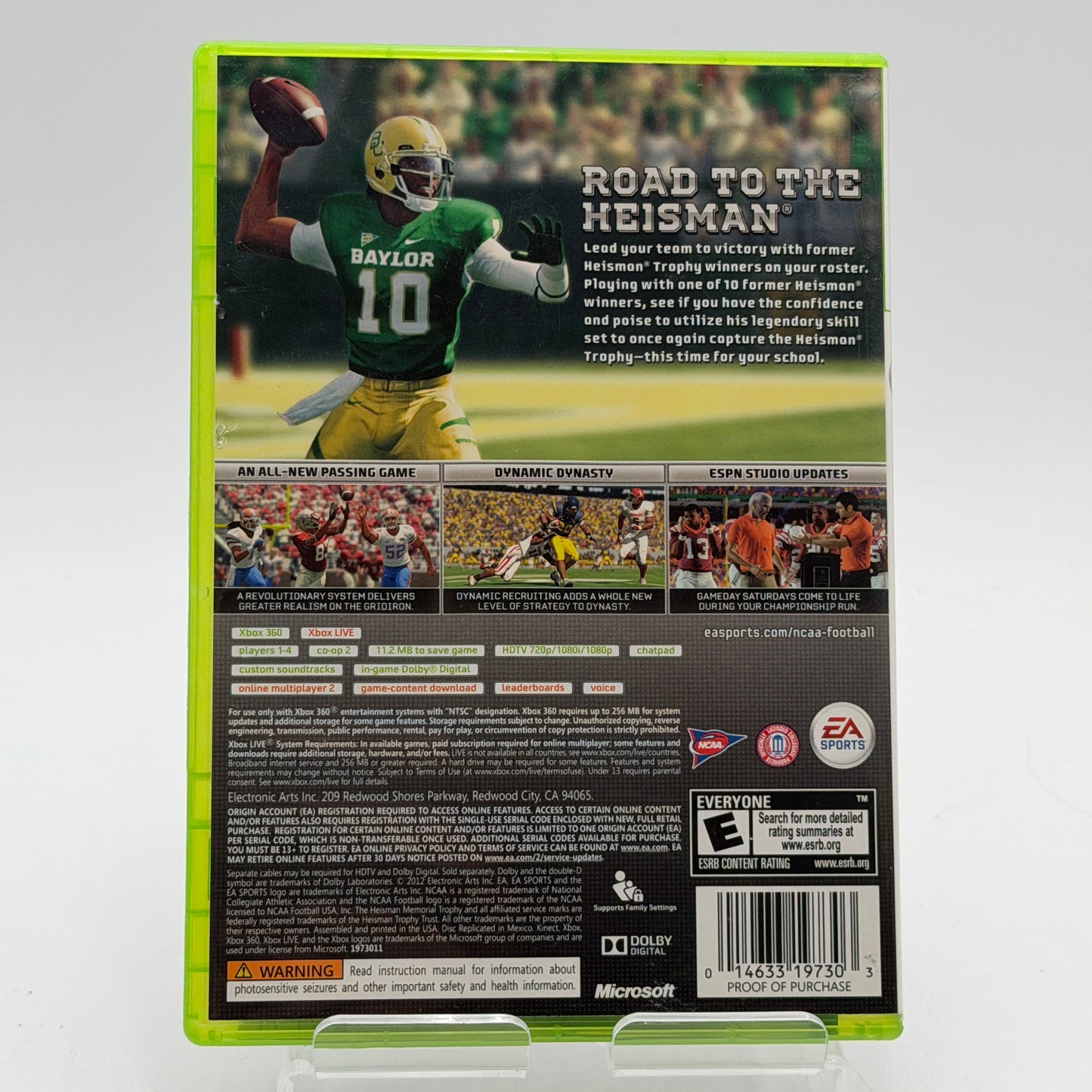 Xbox 360 NCAA Football 13 with Box and Inserts