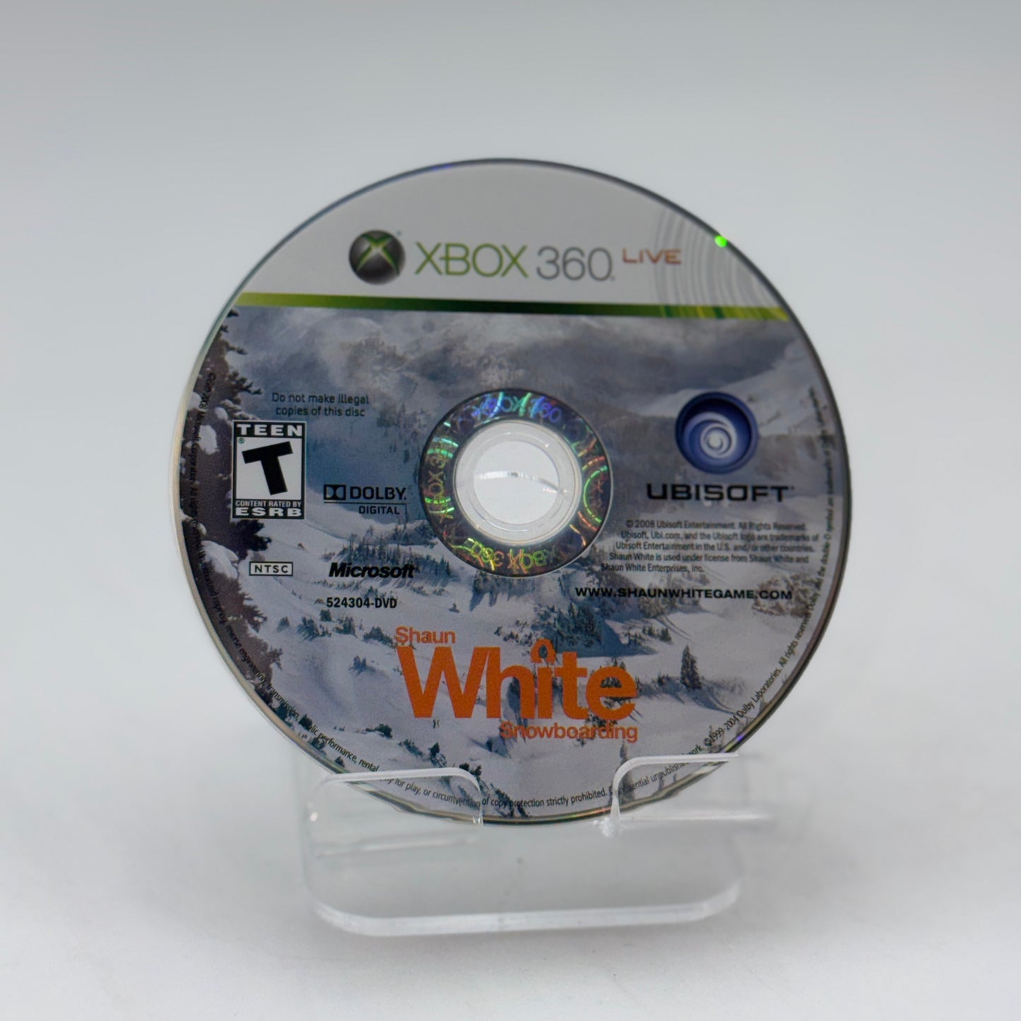 Xbox 360 Shaun White Snowboarding DISC ONLY