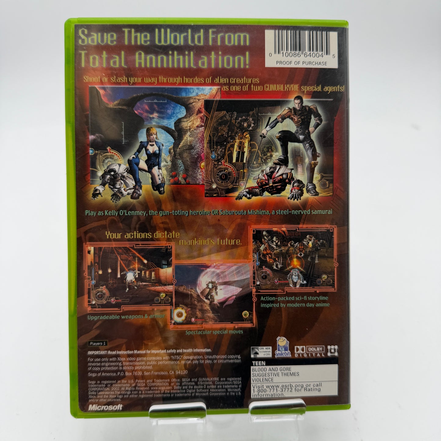 Xbox Gunvalkyrie With Box & Manual