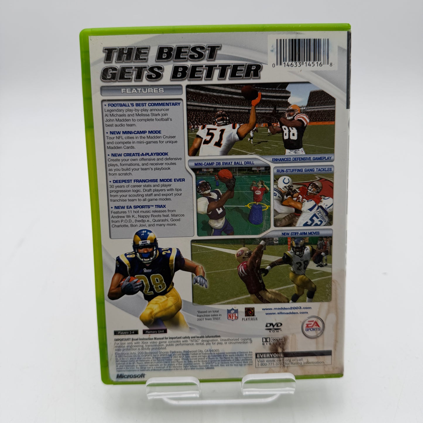 Xbox Madden 2003 Game with Box and Manual