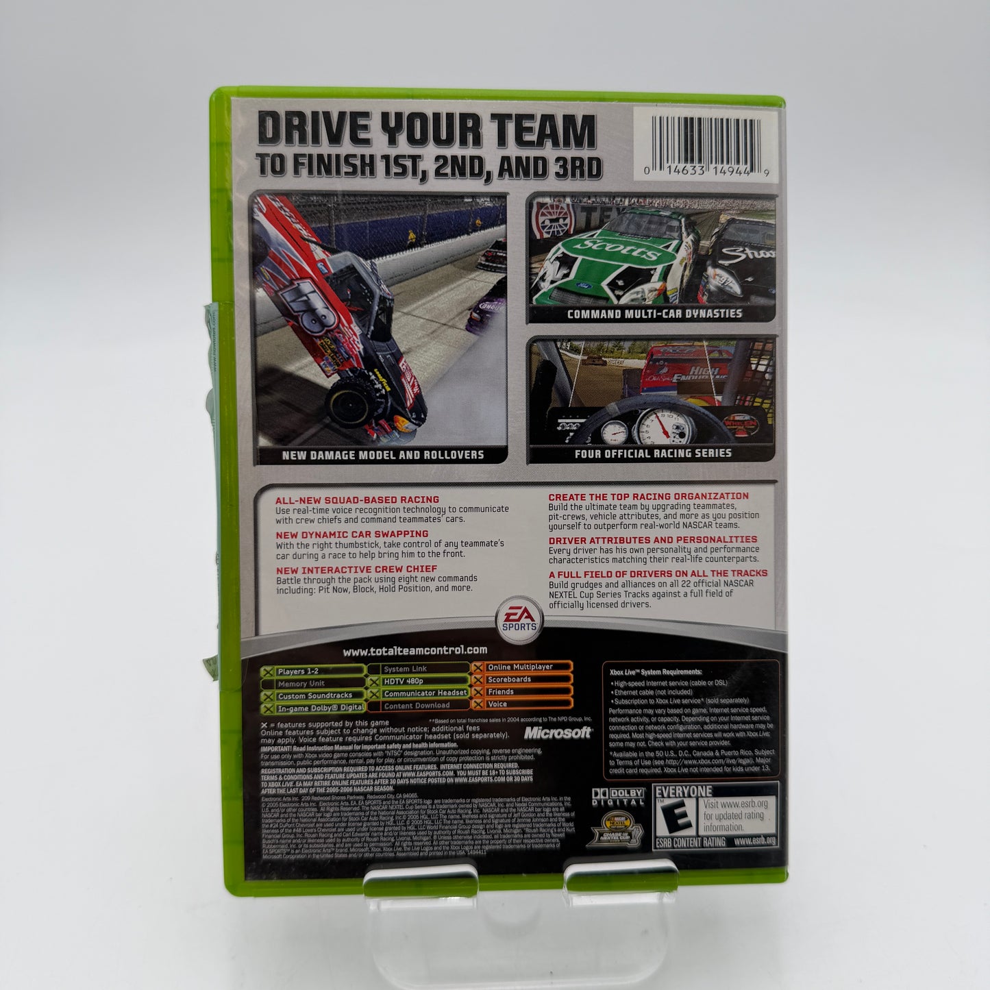 Xbox NASCAR 06 Total Team Control Video Game with Box - Used