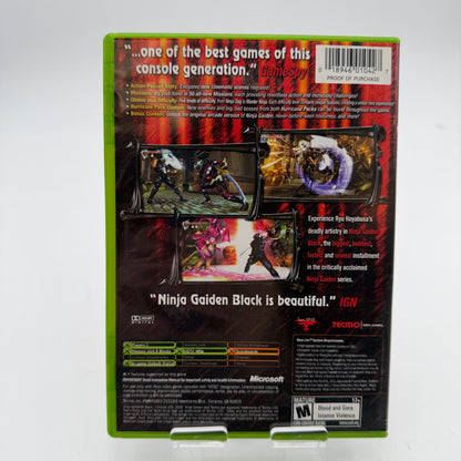 Xbox Ninja Gaiden Black Video Game with Box Manual and Insert