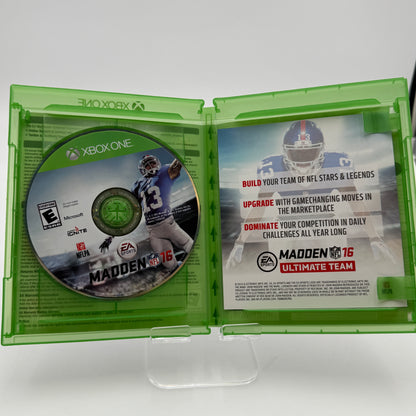 Xbox One Madden NFL 16 Video Game Black Used With Box